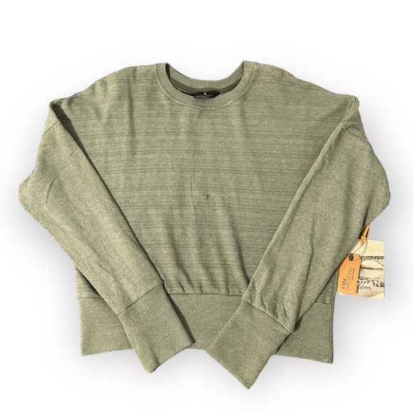 NWT Kyodan Outdoor Green Crop Crewneck Pullover - Picture 3 of 7